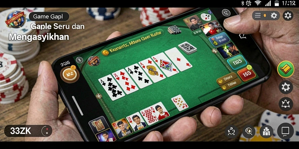 Tampilan gameplay Gaple yang menarik di 33ZK.