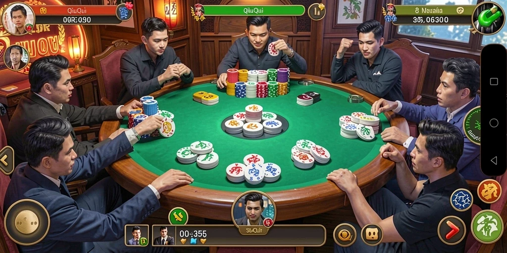 Tampilan seru gameplay QiuQiu di 34R.