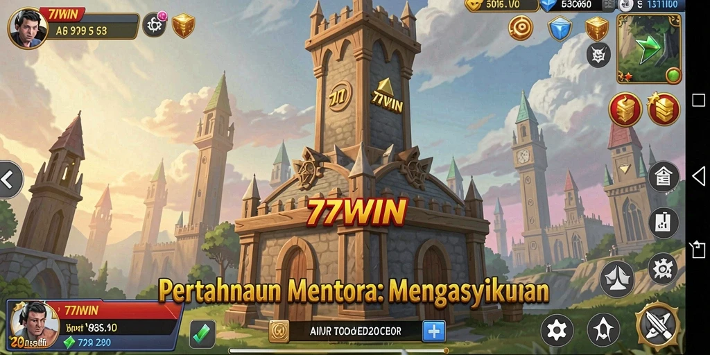 Screenshot gameplay Tower Defense yang menegangkan di 77WIN.
