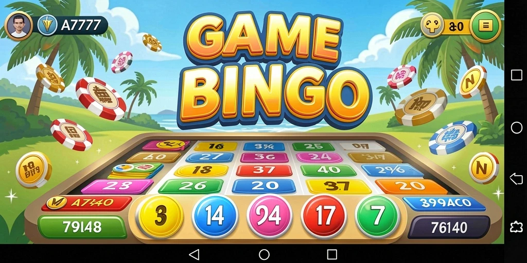 Tampilan menarik dari gameplay Bingo di A7777.