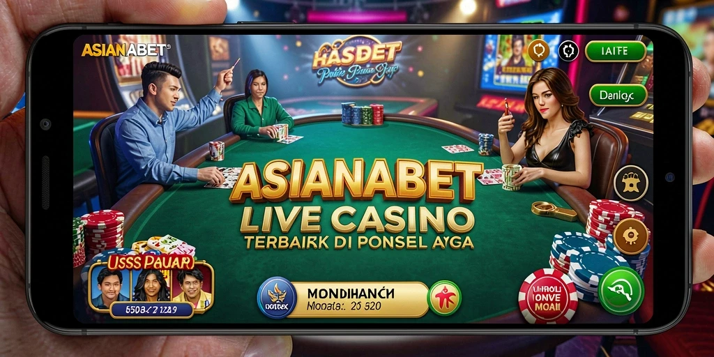 Tampilan gameplay Live Casino yang menakjubkan di ASIANABET.