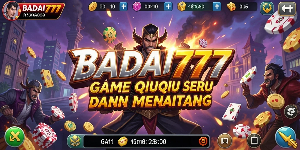 Tampilan gameplay seru dari BADAI777, bermain QiuQiu bersama teman.
