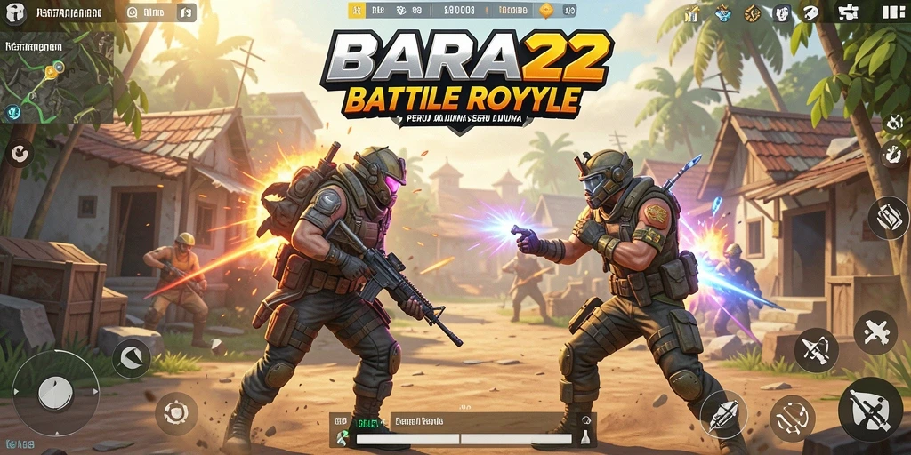 Gameplay mendebarkan dalam BARA22, penuh aksi dan strategi.