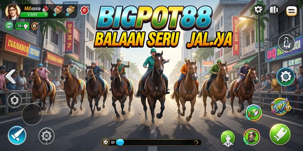 Tampilan gameplay Racing dalam BIGPOT88 yang mendebarkan dan kompetitif.