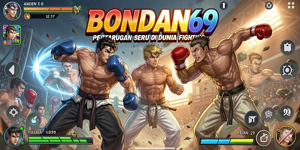 Screenshot gameplay BONDAN69 menunjukkan aksi pertarungan yang intens.