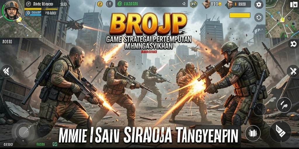 Tampilan gameplay BROJP yang menarik dengan strategi menaklukkan musuh.