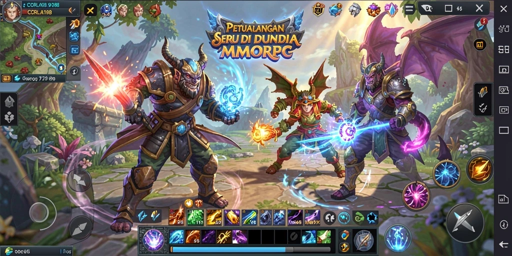 Gameplay seru CORLA188 dalam dunia MMORPG yang menakjubkan.