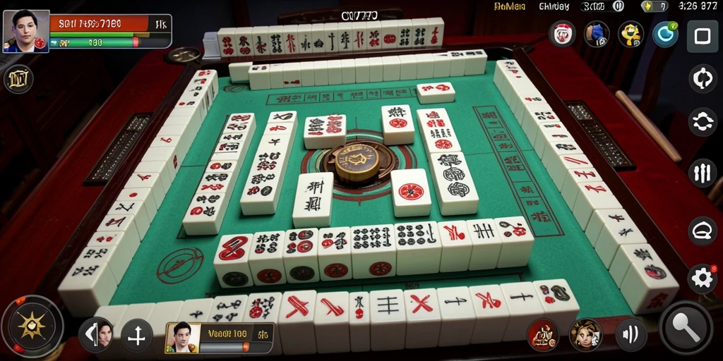Tampilan gameplay seru dari CV777 dengan ubin Mahjong.