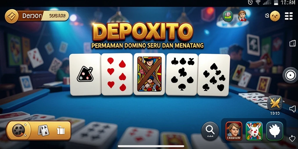 Tampilan gameplay DEPOXITO dengan suasana permainan domino yang seru.