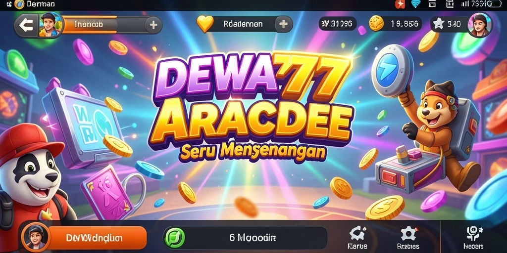 Screenshot utama DEWA777 menampilkan aksi seru dalam gameplay Arcade.
