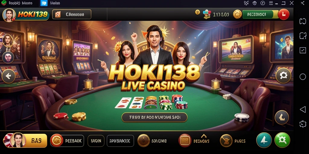 Tampilan gameplay HOKI138 yang menarik dan interaktif di Live Casino.