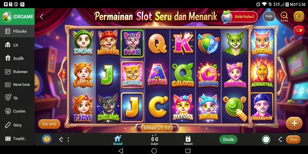 Screenshot permainan Slot IDRGAME dengan tampilan grafis yang menarik.