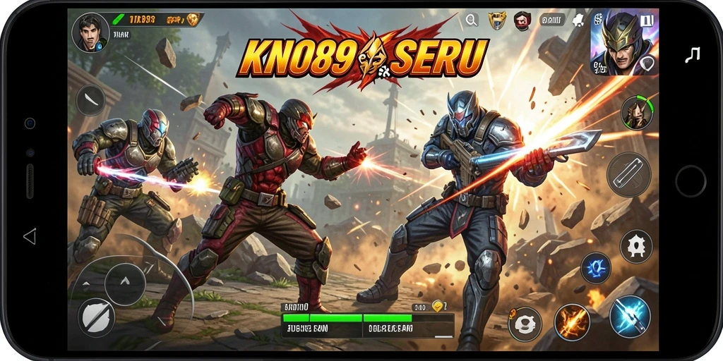 Gameplay intens KNO89 dengan aksi cepat dan karakter unik.
