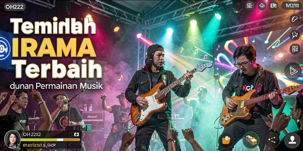 Gameplay menarik dalam OH222 dengan tantangan musik yang seru.
