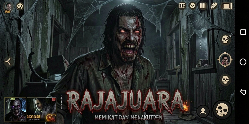 Gameplay RAJAJUARA yang menegangkan dengan atmosfer Horror yang mencekam.