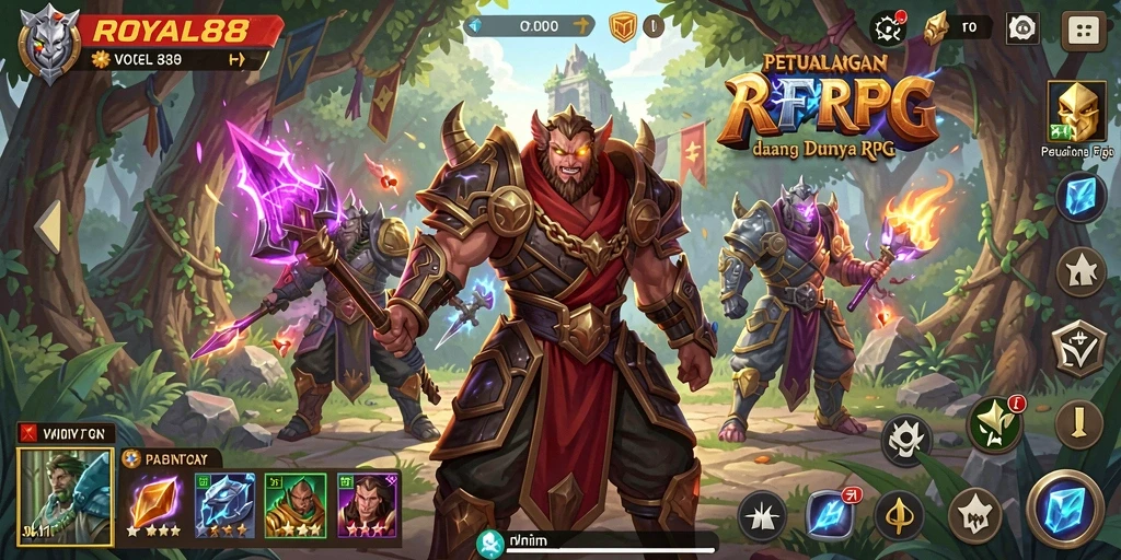 Tangkapan layar gameplay ROYAL88 yang menampilkan aksi RPG yang mendebarkan.