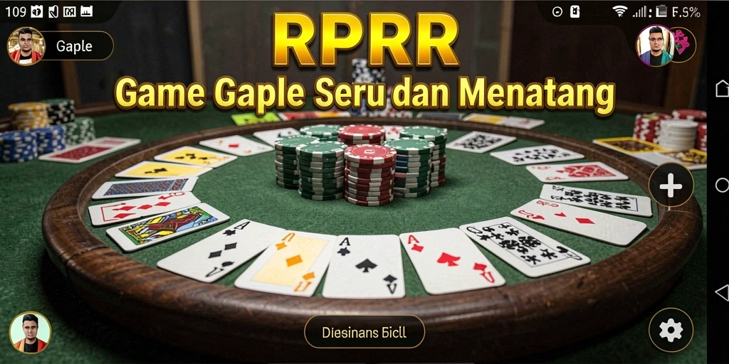 Screenshot gameplay RPRR menampilkan keseruan bermain Gaple.