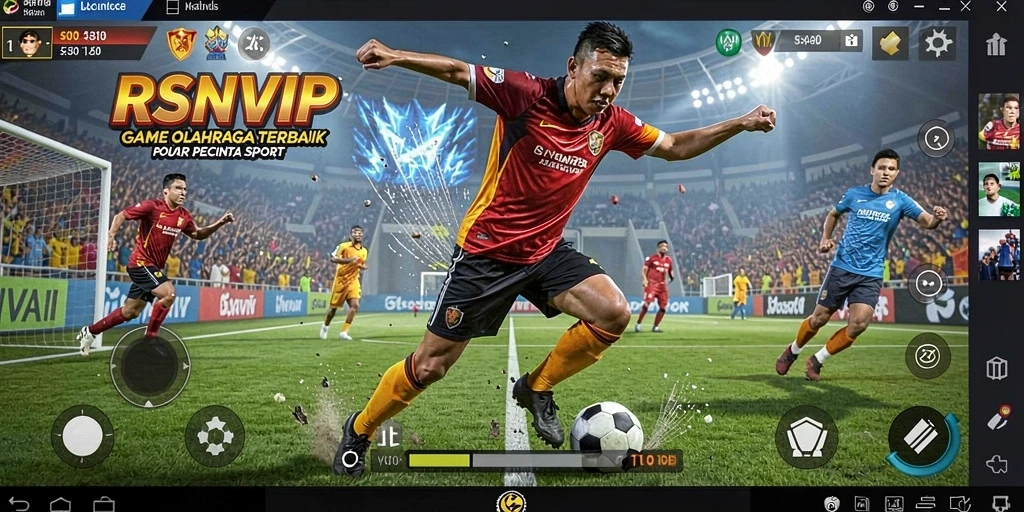 Screenshot gameplay RSNVIP yang menunjukkan aksi olahraga seru.
