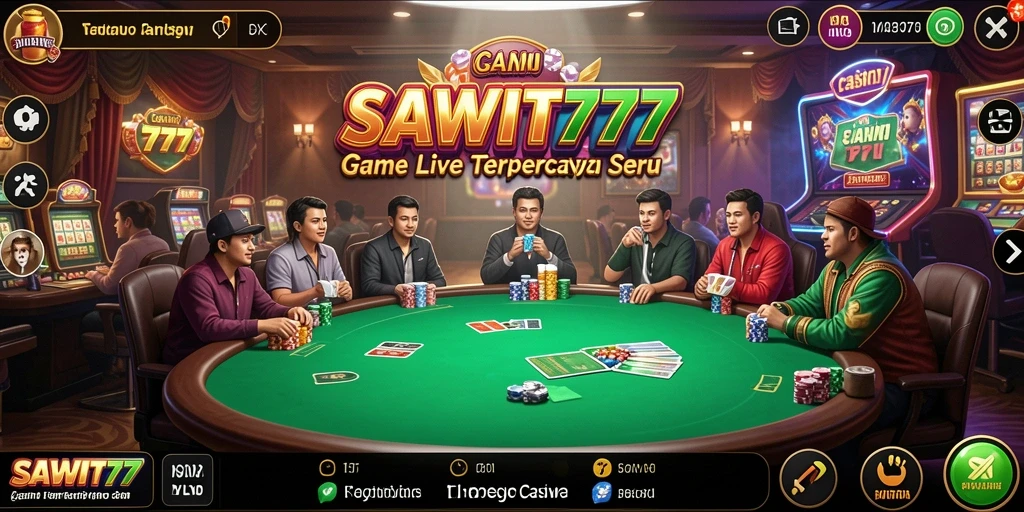 Tampilan gameplay Live Casino SAWIT777 yang mendebarkan.