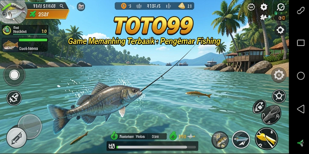 Screenshot gameplay TOTO99 menampilkan pengalaman memancing yang seru.
