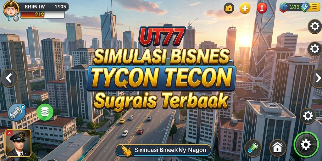 Screenshot UT77 menampilkan gameplay seru dalam simulasi bisnis Tycoon.