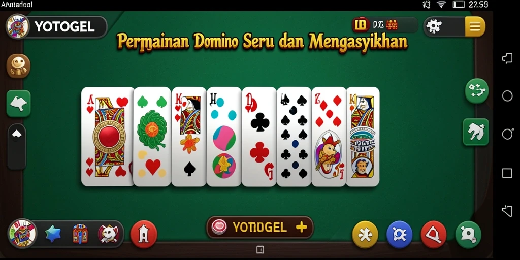 Tampilan gameplay YOTOGEL dengan pemain yang bersaing di meja Domino.